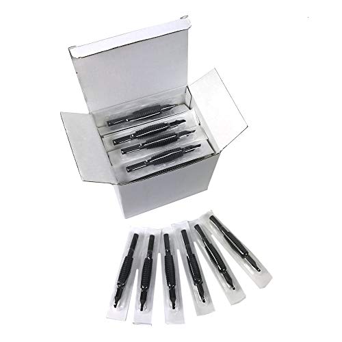 Pirate Face Tattoo 50 Assorted Sterilized Tattoo Tubes with Grips - 5/8"
