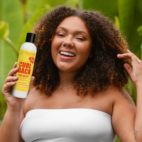 Curl Back Curl Keeper 8oz - Bouncy Curl Activator & Moisturizer with Biotin & Argan Oil for All Curly Hair Types