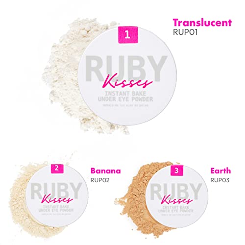 Ruby Kisses Instant Bake Undereye Powder - Vegan Brightening Formula