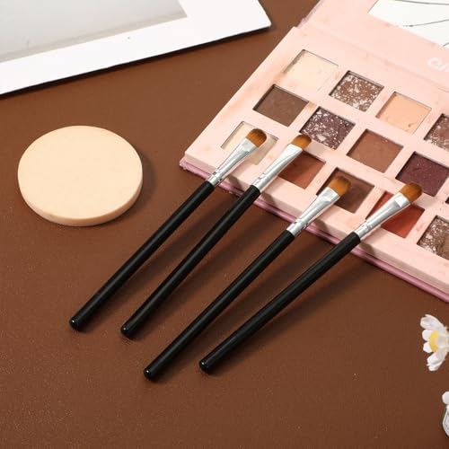 12 Pcs Flat Concealer & Eyeshadow Brush Set - Makeup Tools
