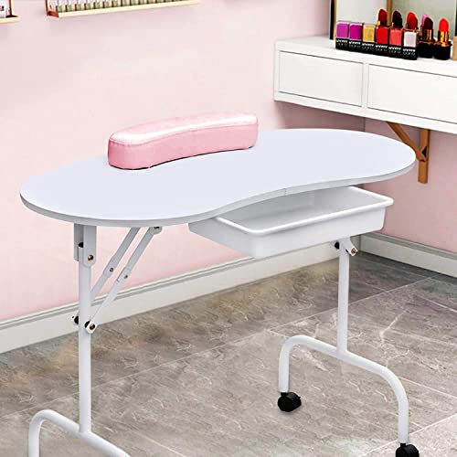 TOROKOM Pink Nail Arm Rest Pillow for Acrylic Nails, Hand Support Cushion