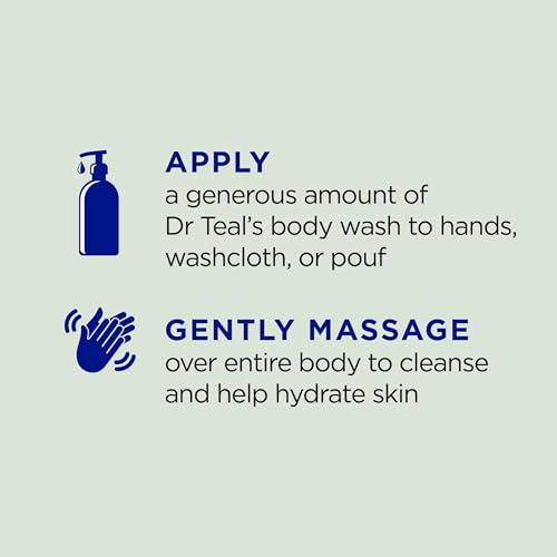 Dr Teal's Epsom Salt Body Wash with Eucalyptus & Spearmint - 24 fl oz (Pack of 2)