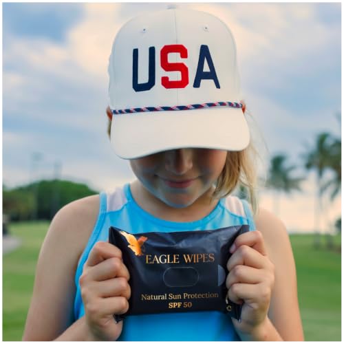 Eagle Wipes SPF 50 Mineral Moisturizer Wipes for Sports & Travel