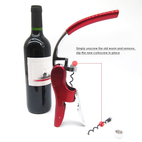 KAYCROWN Replacement Corkscrew Spiral for Wine Openers - 3 Pack