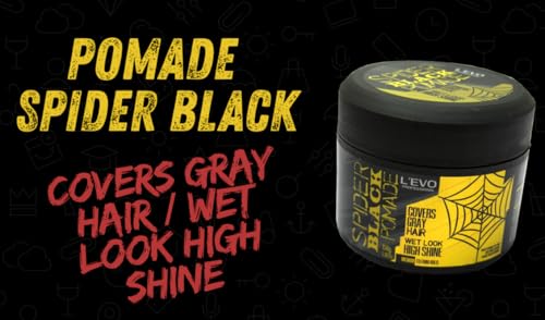 L’EVO Professional Black Hair Pomade for Men, Gray Coverage & High Shine