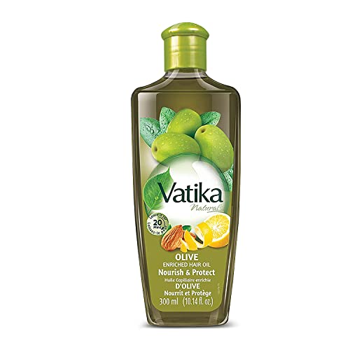 Vatika Naturals Olive Enriched Hair Oil 300ml - Nourishing Olive Scent (Pack of 1)