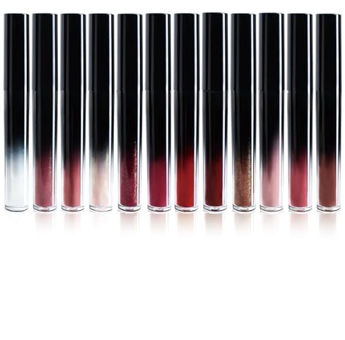 MLSMILE 12PCS Matte & Shiny Liquid Lipstick Set for Women & Girls - Waterproof, Long-Lasting, Non-Sticky