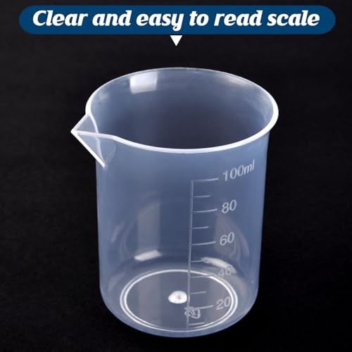 100ml Plastic Measuring Cups Set of 15 for Liquid Measurement