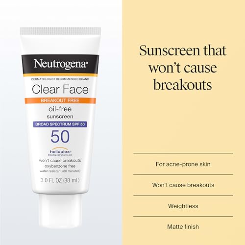 Neutrogena Clear Face Sunscreen Lotion SPF 50 - 3 Fl Oz