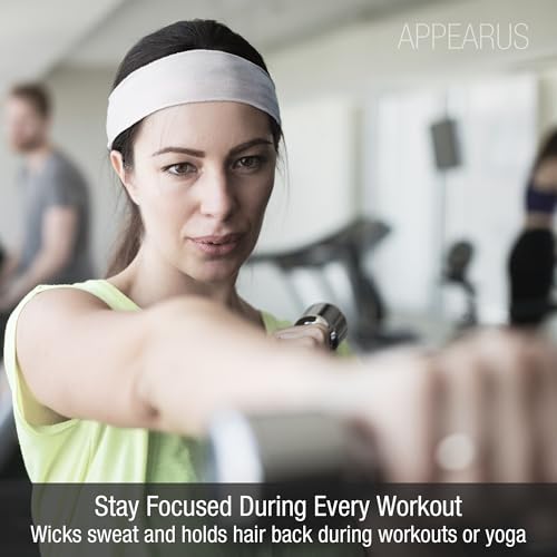 APPEARUS Disposable Stretch Cotton Facial Headband - 48 Count