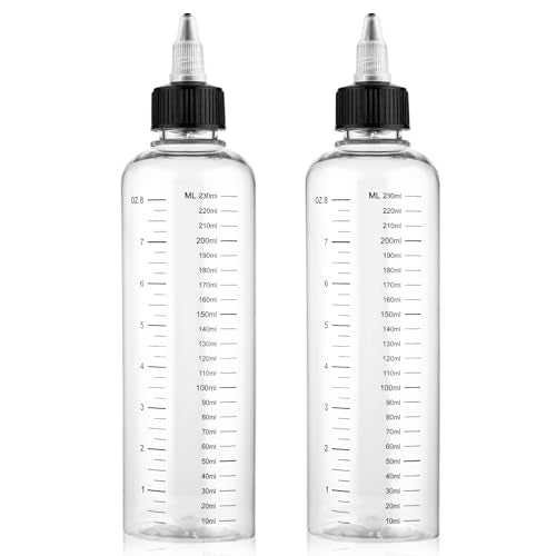 SynHHergyx 2 Pack 8.5oz Hair Oil Applicator Bottles with Precise Measurement