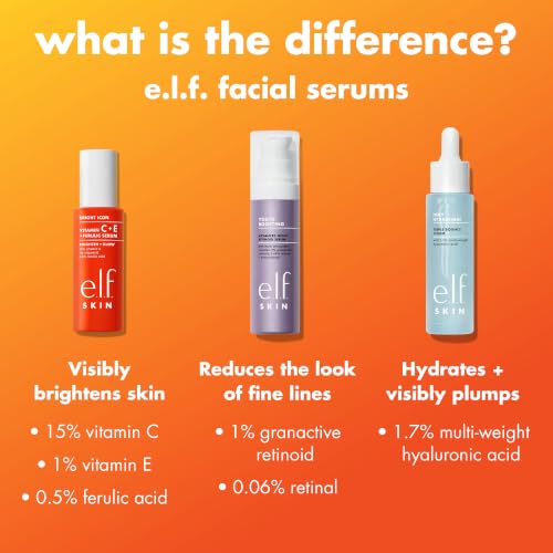 e.l.f. SKIN Bright Icon Vitamin C + E Face Serum 1 Fl Oz - Soothing & Brightening