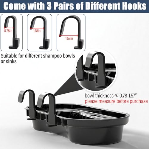Salon Shampoo Bowl Tray Organizer for Hairdressing Tools & Color Bowls