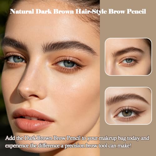 OZ LAB Beauty Superfine Brow Pencil 1.5mm Tip, Waterproof Vegan, 05 Dark Brown, 0.08g