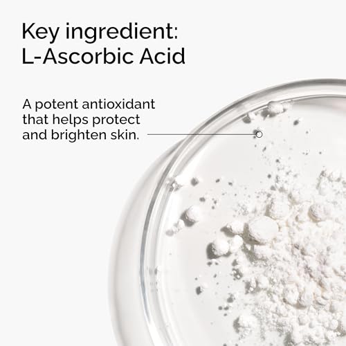 The Ordinary Vitamin C Powder - Pure L-Ascorbic Acid for Skin Brightening & Anti-Aging, 0.7 oz
