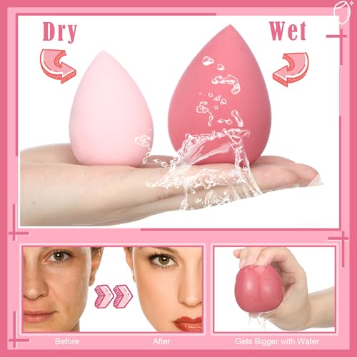 17PCS Makeup Sponge Set with Holder - Beauty Sponges & Puffs