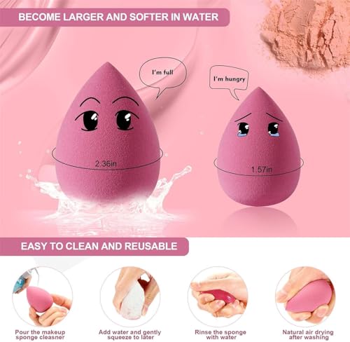 DUAIU 4-Piece Makeup Sponge Set with Storage Box - Flawless Blending