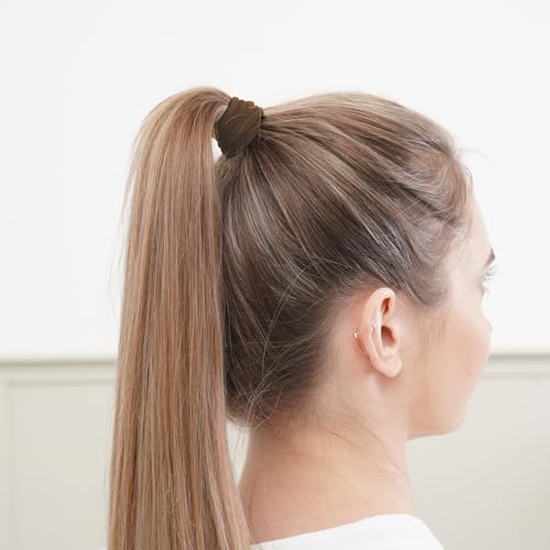 Qarwayoc No Damage Brown Hair Ties for Thick Hair - 50PCS