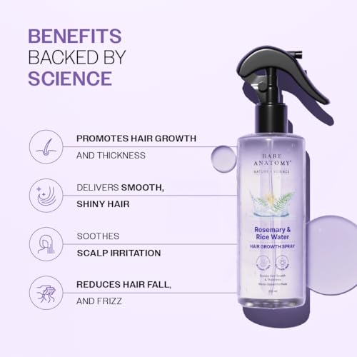Bare Anatomy Rosemary & Rice Water Hair Growth Spray - 200ml