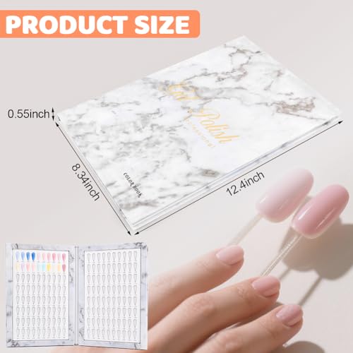Axrivonte Nail Color Display Book - 160 Tips Organizer, Grey