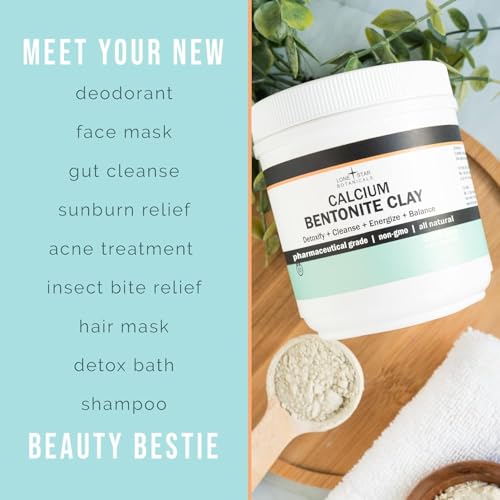 Lone Star Botanicals Calcium Bentonite Clay Powder - Pure Healing Mud Mask
