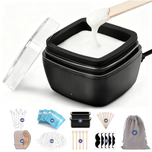BLUETOP Portable Nose & Ear Hair Waxing Kit with USB Mini Wax Warmer