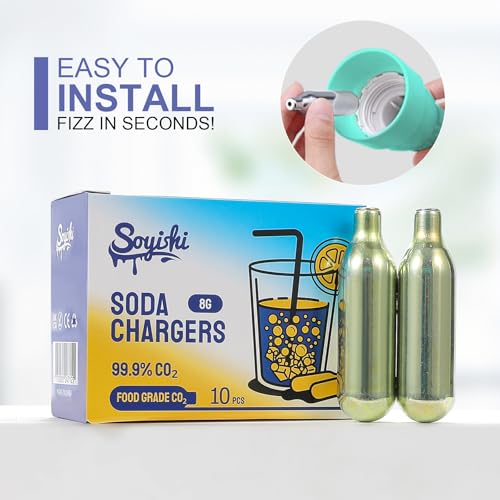 8g CO2 Soda Cartridges - Food Grade Chargers for Siphons (10 Pcs)