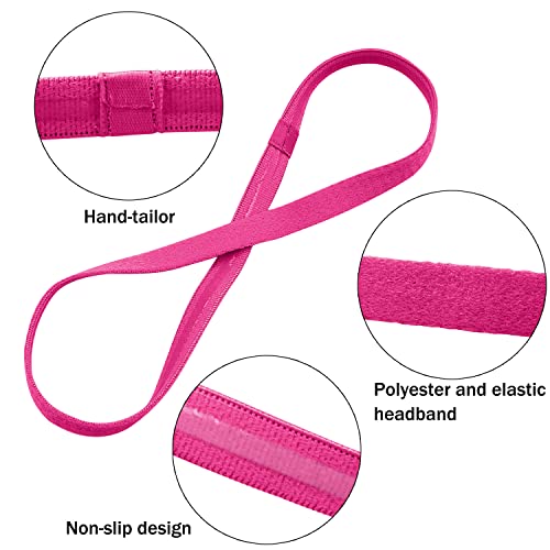 Duufin Lively Color 28-Pack Non-Slip Elastic Headbands for Women Men Girls – Sports & Exercise Hairbands