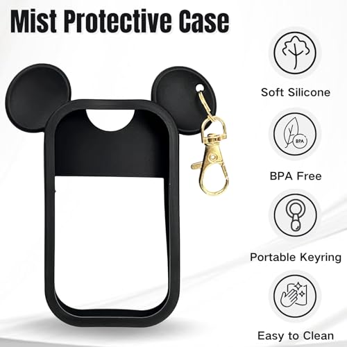 Silicone Hand Sanitizer Case for Touchland Power Mist - Black