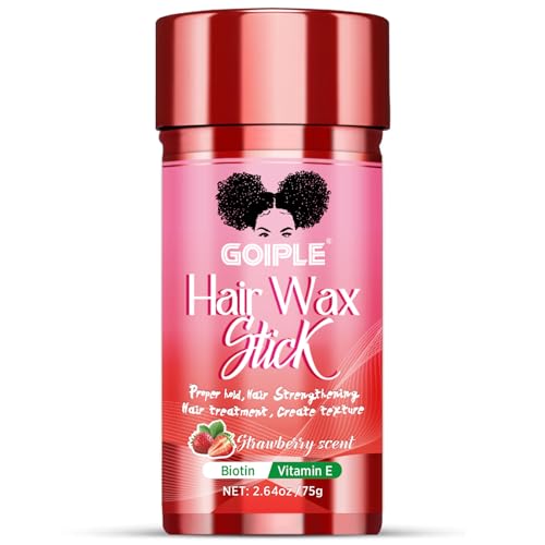 Goiple Strawberry Scent Hair Wax Stick 2.64oz Non-Greasy, Long-Lasting Styling for Men, Women & Kids