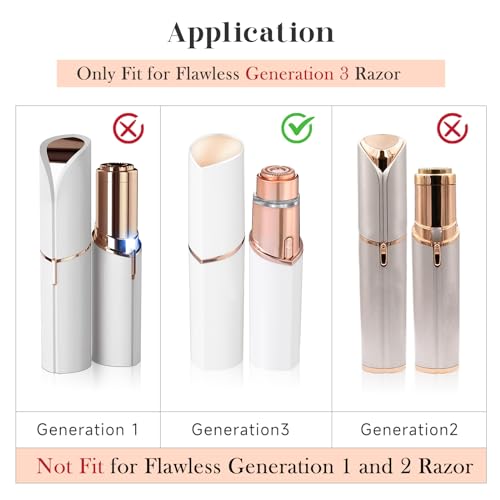 BECHY Replacement Heads for Gen 3 Finishing Touch Flawless Hair Remover (4 Pack)