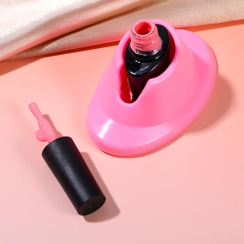 YUXIANLB 2PCS Soft Silicone Nail Polish Bottle Holders