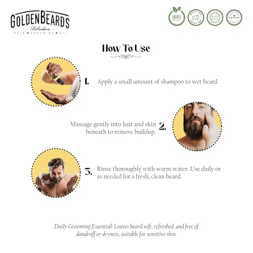Golden Beards Organic Beard Shampoo – 100ml Lavender Scent