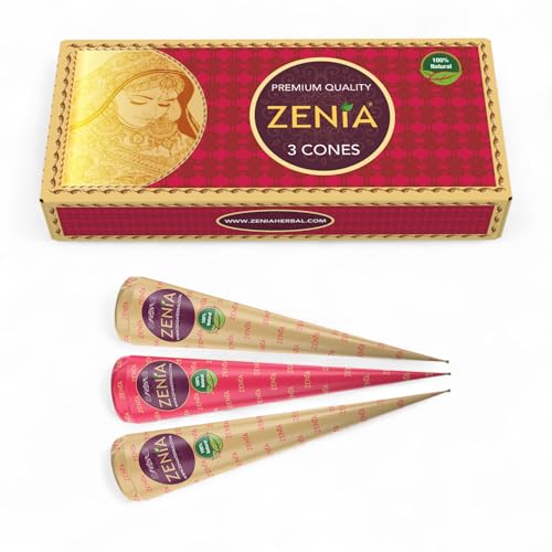 Zenia Natural Henna Hair Color Paste - Pack of 3 Reddish-Brown 25g