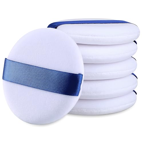 Psyqtsuary 6-Pack 3-Inch Soft Makeup Puffs for Flawless Skin