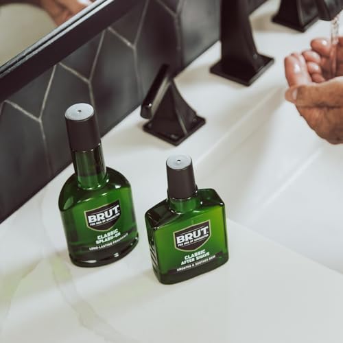 Brut Splash-On Original Cologne for Men - Long Lasting Fragrance