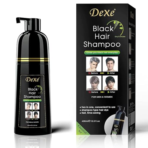 Vedora Instant Black Hair Shampoo 400ml - Ammonia-Free Semi-Permanent Dye for Men & Women