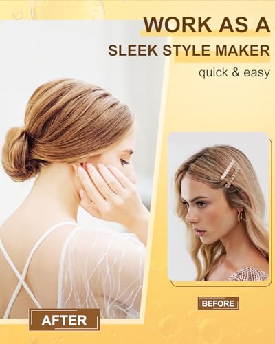 Samnyte Slick Back Hair Styling Kit with Cream & Brushes for Women & Kids