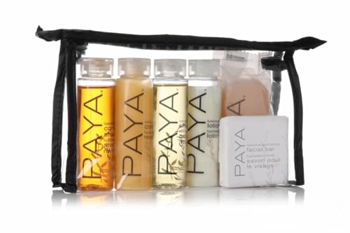 Paya Organics Travel Toiletry Set with Shampoo, Conditioner & Tote