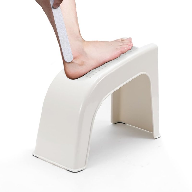 ZLMHYYM Shower Foot Rest for Shaving Legs, Non-Slip Pedicure Foot Rest, Shower Foots Step Stool for Shaving Legs, Plastic Sturdy Pedicure Stand -White