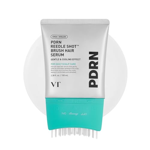 VT COSMETICS PDRN Reedle Shot Brush Hair Serum, Cooling & Refreshing Scalp Care with Vegan PDRN, Caffeine & Spicule Complex, Lightweight & Non-Greasy Daily Scalp Solution, 3.38 fl oz / 100 mL