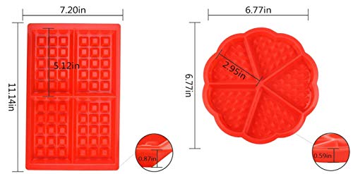 Silicone Waffle Mold Set - Nonstick Baking Tray for Cakes & Candies