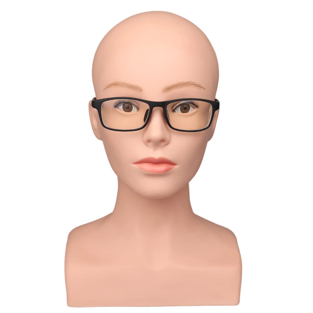 Wig Mannequin Head With Shoulders,Foam Manikin Head For Wigs Female,Wig Head Mannequin For Styling,Mannequin Head For Wigs Display Glasses, Hats