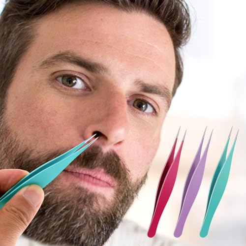 3 Pcs Precision Ingrown Hair Tweezers Set - Fine Point Tip
