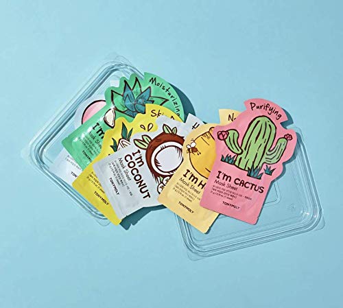 TONYMOLY Super Food Mask Bowl Ampoule - Hydrating Korean Face Sheet Mask Set