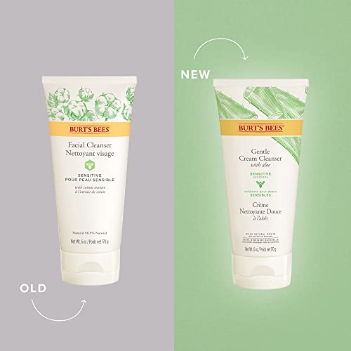 Burt's Bees Gentle Cream Cleanser with Aloe for Sensitive Skin - 6oz