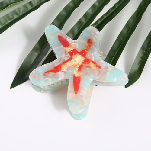 Starfish Hair Claw Clip - Handcrafted Cellulose Acetate Ocean Accessory