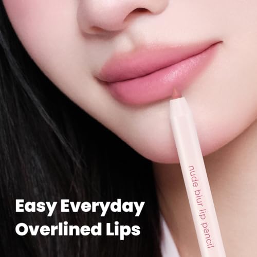 COLORGRAM Nude Blur Lip Pencil 03 Geek Rose | Soft Blurring Lip Liner for Natural Lips