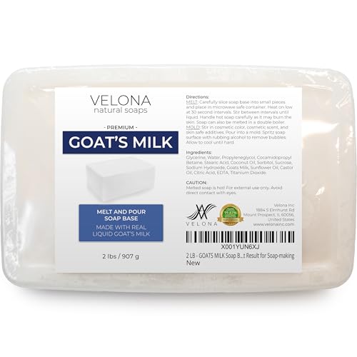 Goat's Milk Soap Base - 2 lb Pre-Cut Cubes, SLS/SLES Free