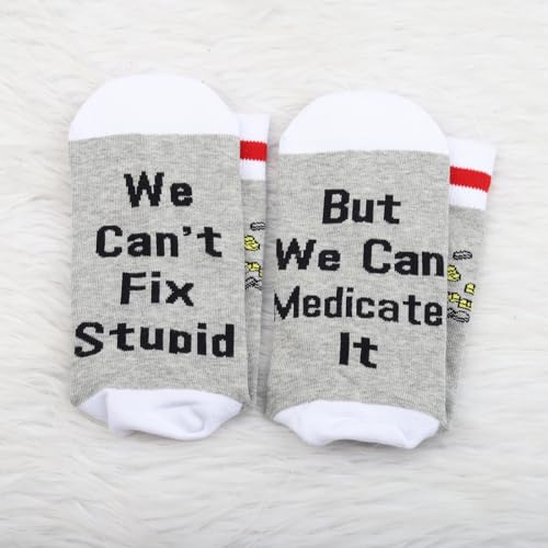 PXTIDY Pharmacist Socks 2 Pairs - We Can Medicate It Gift